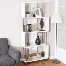 Load image into Gallery viewer, Industrial Style 4 Shelf Modern Storage Display Bookcase
