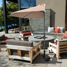 Load image into Gallery viewer, 9Ft Patio Bistro Half Round Umbrella -Beige
