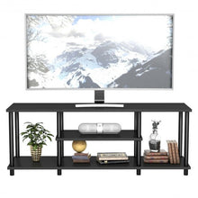 Load image into Gallery viewer, 3-Tier TV Stand Entertainment Media Center Console Shelf-Black
