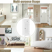 Load image into Gallery viewer, Woodern Bathroom Floor Storage Cabinet with Drawer and Shutter Door
