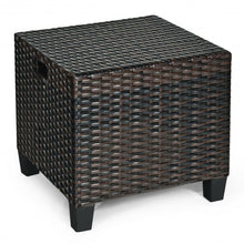 Load image into Gallery viewer, 2Pcs Patio Rattan Ottoman Cushioned Seat-Red
