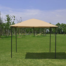 Load image into Gallery viewer, 10&#39; x 10&#39; Garden Square Gazebo Canopy Tent Shelter Awning-Coffee
