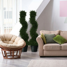 Load image into Gallery viewer, 2 pcs 3 ft  In/outdoor Decoration Artificial Cedar Spiral Tree
