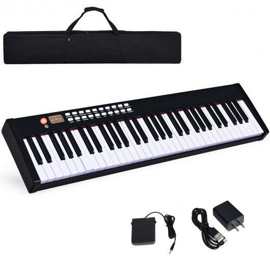 BX-II 61 Key Digital Piano Touch sensitive with Bluetooth and MP3-White