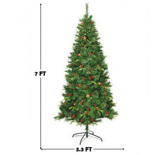 Load image into Gallery viewer, 7 ft Pre-lit Artificial Hinged Christmas Tree with LED Lights-7&#39;
