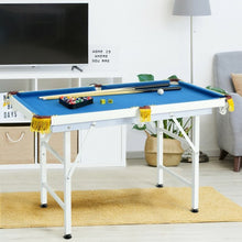 Load image into Gallery viewer, 47&quot; Folding Billiard Table Pool Game Table Includes Cues-Blue
