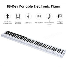 Load image into Gallery viewer, 88-Key Portable Electronic Piano with Handbag-White
