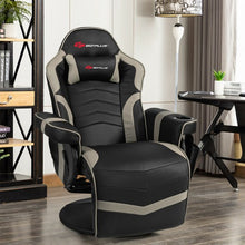 Load image into Gallery viewer, Ergonomic High Back Massage Gaming Chair with Pillow-Gray
