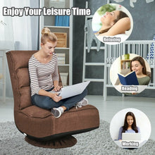 Load image into Gallery viewer, 5-Position Folding Floor Gaming Chair-Coffee
