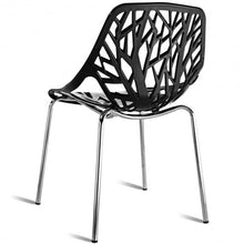 Load image into Gallery viewer, Set of 4 Dining Birch Sapling Accent Armless Chairs-Black
