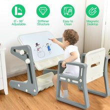 Load image into Gallery viewer, 2 in 1 Kids Easel Table and Chair Set  with Adjustable Art Painting Board
