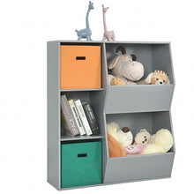 Load image into Gallery viewer, Kids Toy Storage Cabinet Shelf Organizer -Gray
