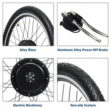 Load image into Gallery viewer, 1000W 48V 26&quot; x 1.95&quot; Front Wheel Electric Bicycle Kit
