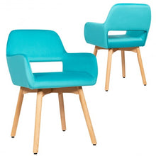 Load image into Gallery viewer, Set of 2 Modern Accent Armchairs-Blue
