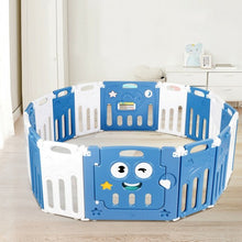 Load image into Gallery viewer, 14-Panel Foldable Baby Playpen Kids Activity Centre-Blue
