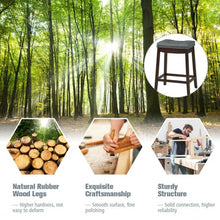 Load image into Gallery viewer, Set of 2 Nailhead Saddle Bar Stools-Coffee
