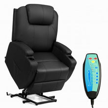Load image into Gallery viewer, Electric Lift Power Recliner Heated Vibration Massage Chair-Black
