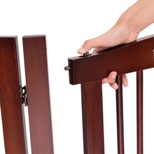Load image into Gallery viewer, 36&quot; Configurable Folding Wood Pet Dog Safety Fence with Gate-A
