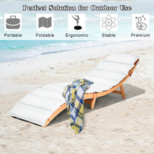 Load image into Gallery viewer, Folding Eucalyptus Outdoor Patio Lounge Chair
