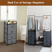 Load image into Gallery viewer, 8 Drawer Fabric Dresser with Rack Multifunctional Storage Tower Metal

