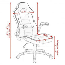 Load image into Gallery viewer, PU Leather Executive Racing Style Bucket Seat Chair 2015 Office Desk Chair
