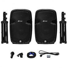 Load image into Gallery viewer, 12&quot; Dual 2-Way 1600 W Powered PA Speaker System
