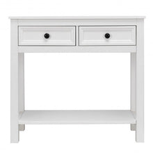 Load image into Gallery viewer, Entryway Hallway Hall 2 Drawer Console Table with Shelf
