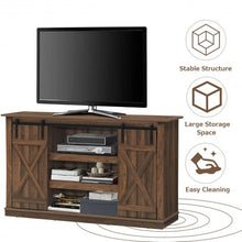 Load image into Gallery viewer, Sliding Barn TV Stand Console Table-Brown
