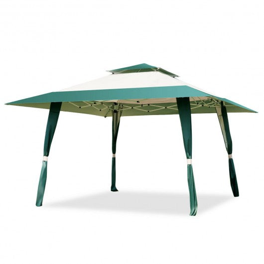 Outdoor Folding Gazebo Canopy Shelter Awning Tent Patio -Green