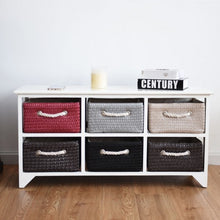 Load image into Gallery viewer, Wooden Basket Storage Chest with 6 Drawer Baskets
