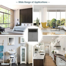 Load image into Gallery viewer, Wood Freestanding Bathroom Storage Cabinet with Double Shutter Door-Gray
