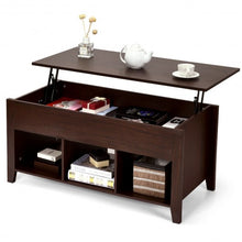 Load image into Gallery viewer, Lift Top Coffee Table with Storage Lower Shelf-Brown
