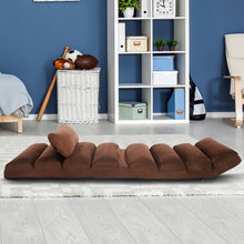 Load image into Gallery viewer, Stylish  Folding Lazy Sofa Chair with Pillow-Coffee
