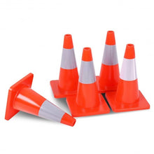 Load image into Gallery viewer, 5 pcs 18&quot; Slim Fluorescent Safety Parking Traffic Cones
