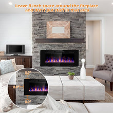 Load image into Gallery viewer, 42&quot; Recessed Ultra Thin Wall Mounted Electric Fireplace
