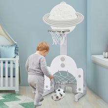 Load image into Gallery viewer, 3 in 1 Kids Basketball Hoop Set with Balls-White
