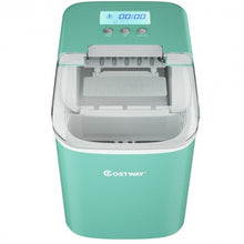 Load image into Gallery viewer, 26 lbs Countertop LCD Display Ice Maker with Ice Scoop-Light Green
