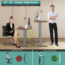 Load image into Gallery viewer, Electric Height Adjustable Standing Desk with Memory Controller-Brown
