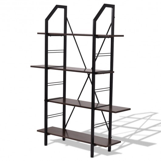 4 Layers Wooden Storage Bookshelf Home Office Furniture