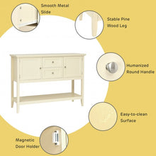 Load image into Gallery viewer, Wooden Sideboard Buffet Console Table  w/ Drawers and Storage-Beige
