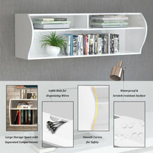 Load image into Gallery viewer, 48.5&quot; 2 Tier Modern Wall Mounted Hanging Floating Shelf-White
