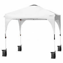 Load image into Gallery viewer, 8&#39; x 8&#39; Outdoor Pop Up Tent Canopy Camping Sun Shelter with Roller Bag-White
