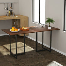 Load image into Gallery viewer, Metal Frame Wood Top Console Dining Table Rectangular Kitchen Table-63&quot; Desk
