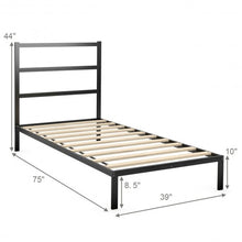 Load image into Gallery viewer, Twin/Full/Queen Size Metal Bed Platform Frame with Headboard-Twin Size
