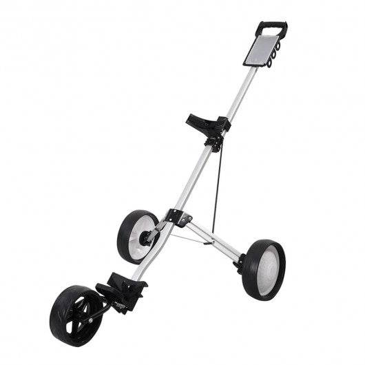 Foldable 3 Wheel Push Pull Golf Cart Trolley