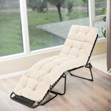 Load image into Gallery viewer, 73&quot; Lounge Chaise Cushion Padded Recliner for Indoor and Outdoor-Beige
