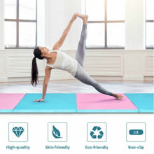 Load image into Gallery viewer, 4&#39; x 10&#39; x 2&quot; Folding Gymnastics Tumbling Gym Mat-Blue
