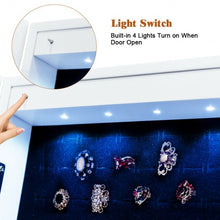 Load image into Gallery viewer, Freestanding Mirrored Jewelry Armoire Cabinet with Lights

