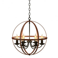 Load image into Gallery viewer, 6-Light Orb Chandelier Rustic Vintage Ceiling Lamp
