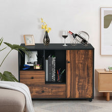 Load image into Gallery viewer, Lateral Mobile Filing Open Cabinet Large Printer Stand with 2 Drawers
